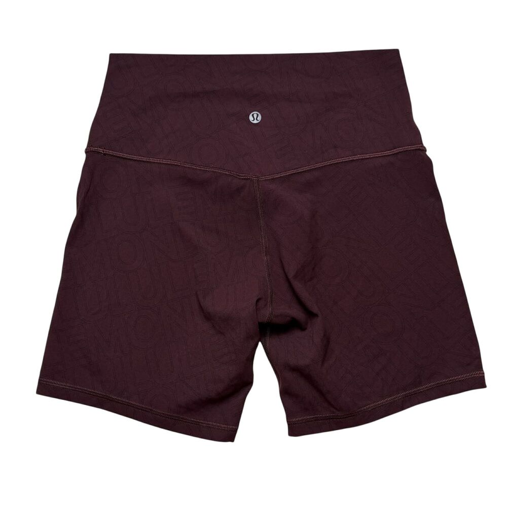 Lululemon Align High-Rise Short 6" Linear Wordmark Goodnight Plum Multi - Picture 4 of 10